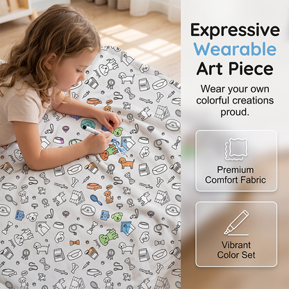 💗LAST DAY SALE 50% OFF🎁 Personalised Colouring Blanket – The Unique DIY Gift They’ll Love