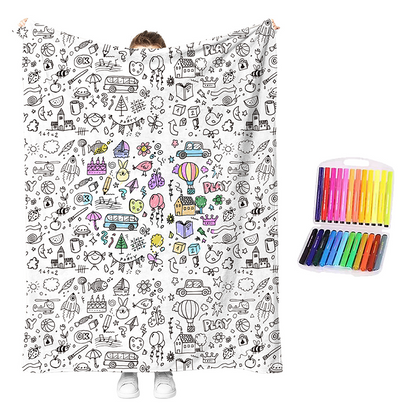 💗LAST DAY SALE 50% OFF🎁 Personalised Colouring Blanket – The Unique DIY Gift They’ll Love