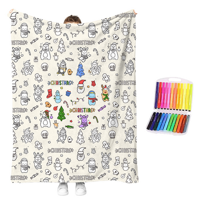 💗LAST DAY SALE 50% OFF🎁 Personalised Colouring Blanket – The Unique DIY Gift They’ll Love