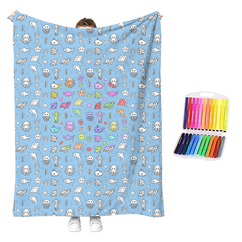 💗LAST DAY SALE 50% OFF🎁 Personalised Colouring Blanket – The Unique DIY Gift They’ll Love