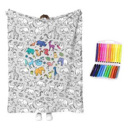 💗LAST DAY SALE 50% OFF🎁 Personalised Colouring Blanket – The Unique DIY Gift They’ll Love