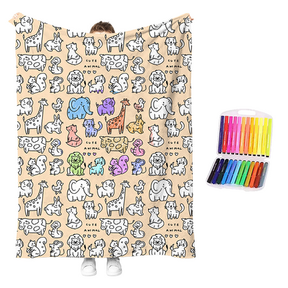 💗LAST DAY SALE 50% OFF🎁 Personalised Colouring Blanket – The Unique DIY Gift They’ll Love