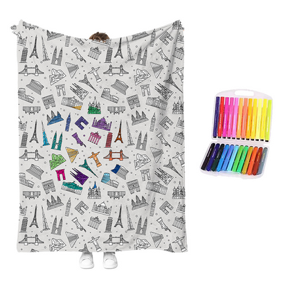 💗LAST DAY SALE 50% OFF🎁 Personalised Colouring Blanket – The Unique DIY Gift They’ll Love