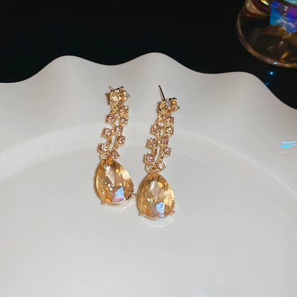Elegant Yellow Sparkling Rhinestone Jewelry🥳
