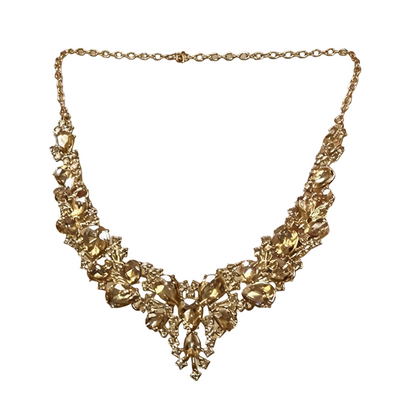 Elegant Yellow Sparkling Rhinestone Jewelry🥳