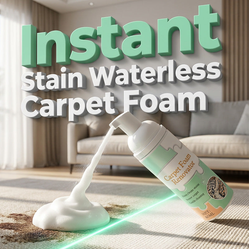 ⏳ Buy 2 Get 1 Free! ✨Waterless Carpet Foam Stain Remover with Towel