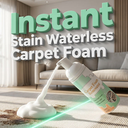 ⏳ Buy 2 Get 1 Free! ✨Waterless Carpet Foam Stain Remover with Towel