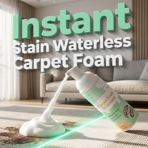 ⏳ Buy 2 Get 1 Free! ✨Waterless Carpet Foam Stain Remover with Towel
