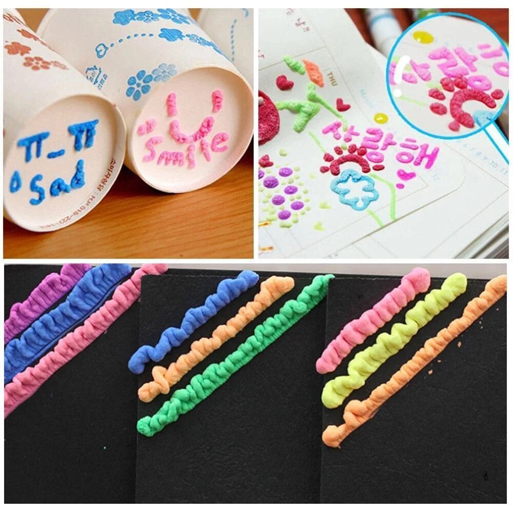 🎁Watch Their Drawings POP!🎁6 pens per box - Magic Puffy Pens