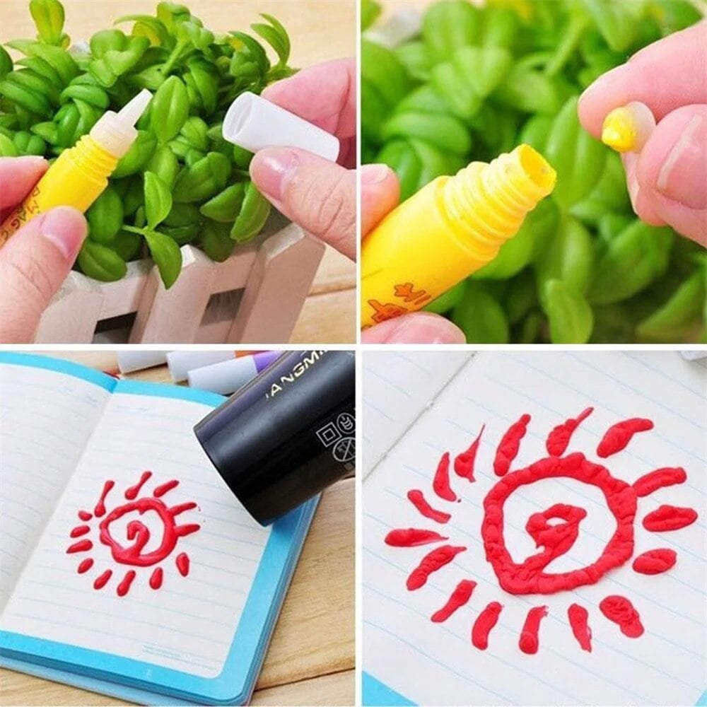 🎁Watch Their Drawings POP!🎁6 pens per box - Magic Puffy Pens