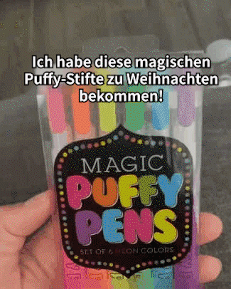 🎁Watch Their Drawings POP!🎁6 pens per box - Magic Puffy Pens