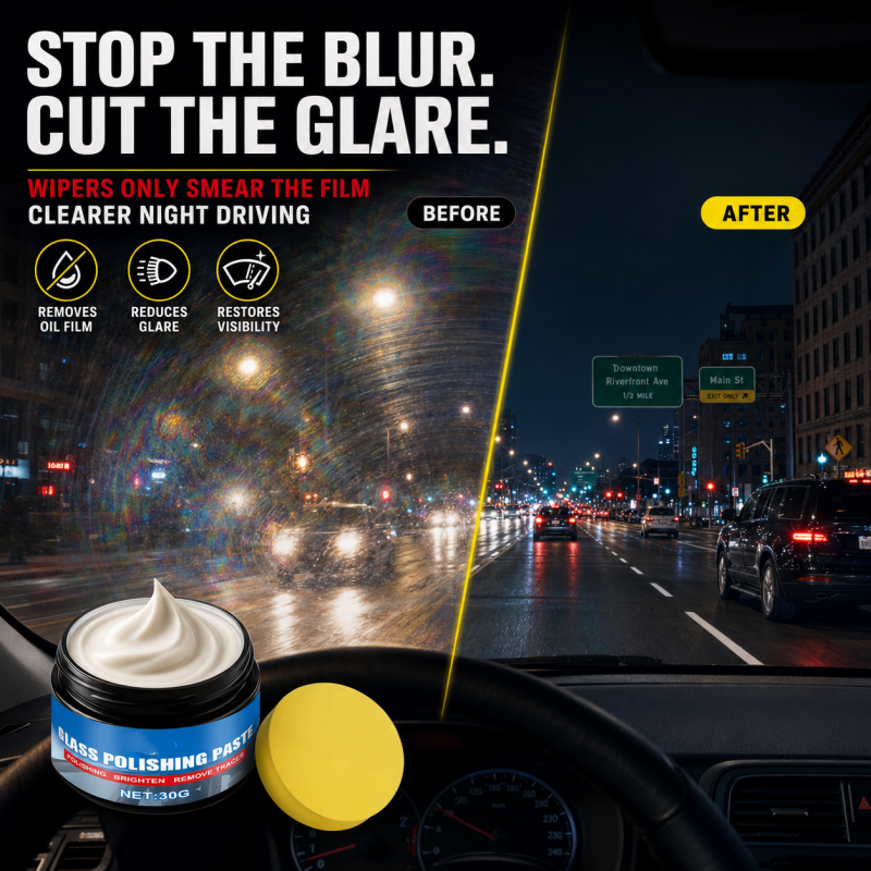 🔥 Buy 1 Get 1 Free! Car Glass Oil Film Remover Paste 🚗✨