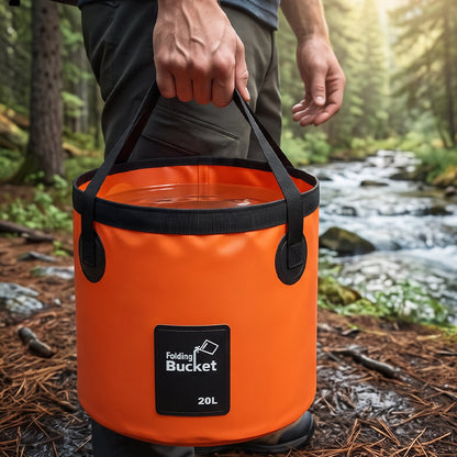 Portable Folding Bucket for Outdoor Camping and Fishing