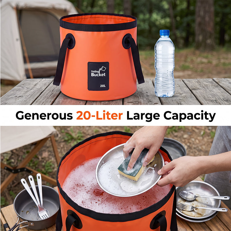 Portable Folding Bucket for Outdoor Camping and Fishing