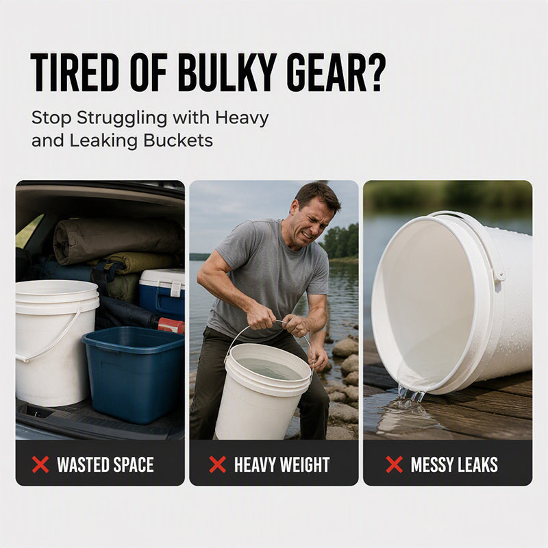 Portable Folding Bucket for Outdoor Camping and Fishing