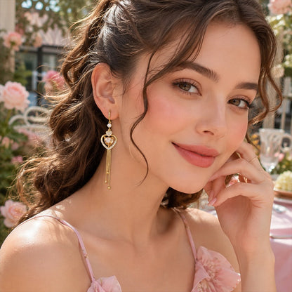 🎉 2026 Sale — Over 29,500 Sold!💖 Statement Heart Tassel Earrings