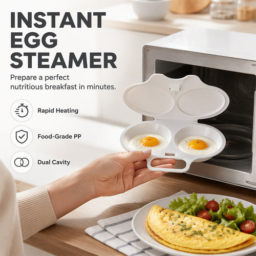 🔥Last Day 49% OFF🔥Microwave Egg Poacher with Lid & Handle