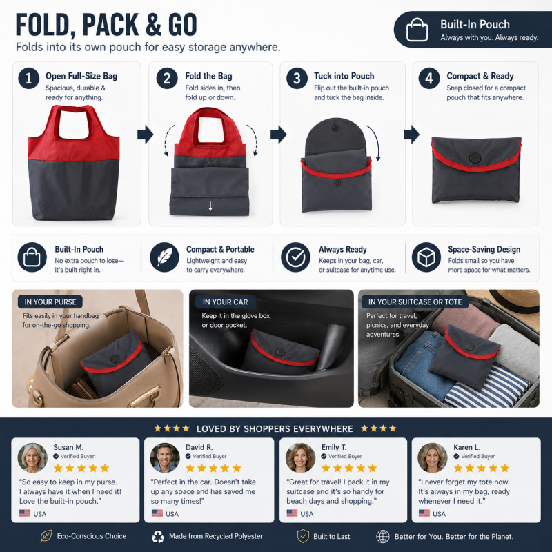 Eco-Friendly Foldable Large Capacity Shopping Bag
