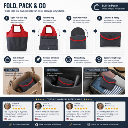 Eco-Friendly Foldable Large Capacity Shopping Bag