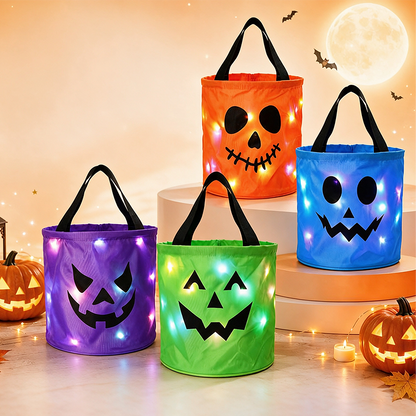 🔥50% OFF🎃LED Light Up Halloween Candy Bucket