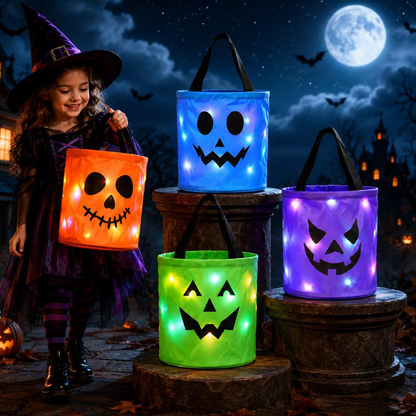 🔥50% OFF🎃LED Light Up Halloween Candy Bucket