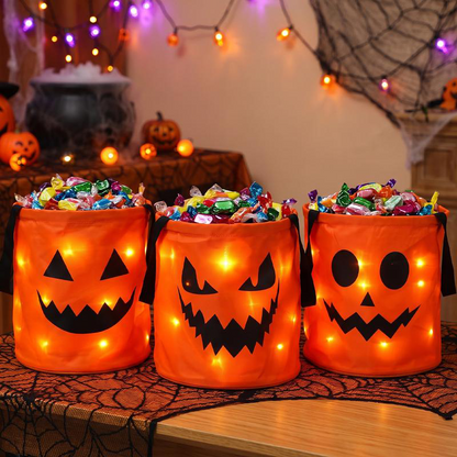 🔥50% OFF🎃LED Light Up Halloween Candy Bucket