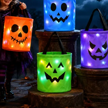 🔥50% OFF🎃LED Light Up Halloween Candy Bucket