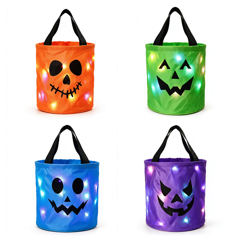 🔥50% OFF🎃LED Light Up Halloween Candy Bucket