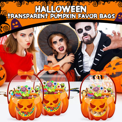Halloween Transparent Pumpkin Favor Bags（10 tablets per package）