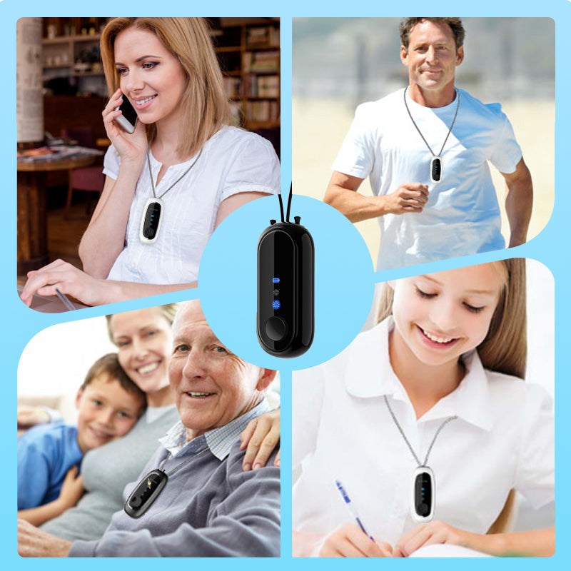 🌿 Wearable Negative Ion Air Purifier – 30H Portable Design