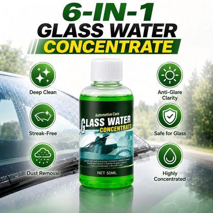 🥳2026 HOT SALE🥳💞50K+ SOLD! 💧✨ 47% OFF! Glass Concentrate – 10ml makes 1L, cuts bugs & grime, streak-free. 1 bottle = 50L ! 🚗💪