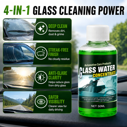 🥳2026 HOT SALE🥳💞50K+ SOLD! 💧✨ 47% OFF! Glass Concentrate – 10ml makes 1L, cuts bugs & grime, streak-free. 1 bottle = 50L ! 🚗💪