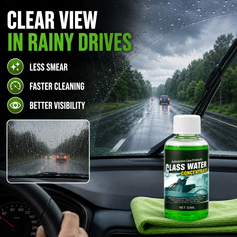 🥳2026 HOT SALE🥳💞50K+ SOLD! 💧✨ 47% OFF! Glass Concentrate – 10ml makes 1L, cuts bugs & grime, streak-free. 1 bottle = 50L ! 🚗💪