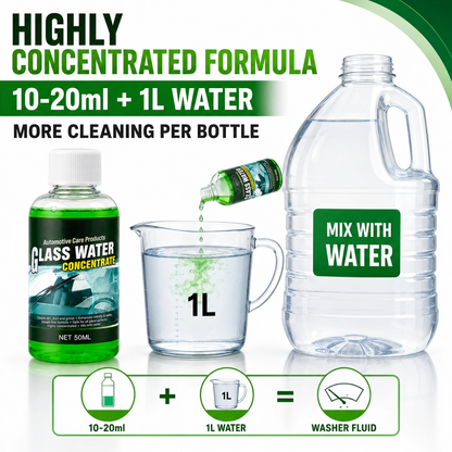 🥳2026 HOT SALE🥳💞50K+ SOLD! 💧✨ 47% OFF! Glass Concentrate – 10ml makes 1L, cuts bugs & grime, streak-free. 1 bottle = 50L ! 🚗💪