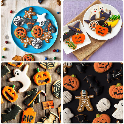 🎃 10PCS Halloween Cookie Cutters – Stainless Steel Shapes for Fun & Festive Baking 👻