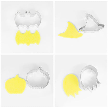 🎃 10PCS Halloween Cookie Cutters – Stainless Steel Shapes for Fun & Festive Baking 👻