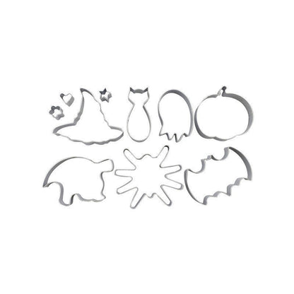 🎃 10PCS Halloween Cookie Cutters – Stainless Steel Shapes for Fun & Festive Baking 👻