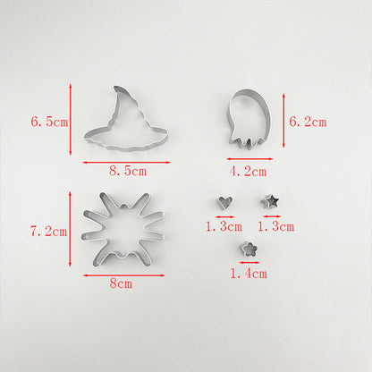🎃 10PCS Halloween Cookie Cutters – Stainless Steel Shapes for Fun & Festive Baking 👻