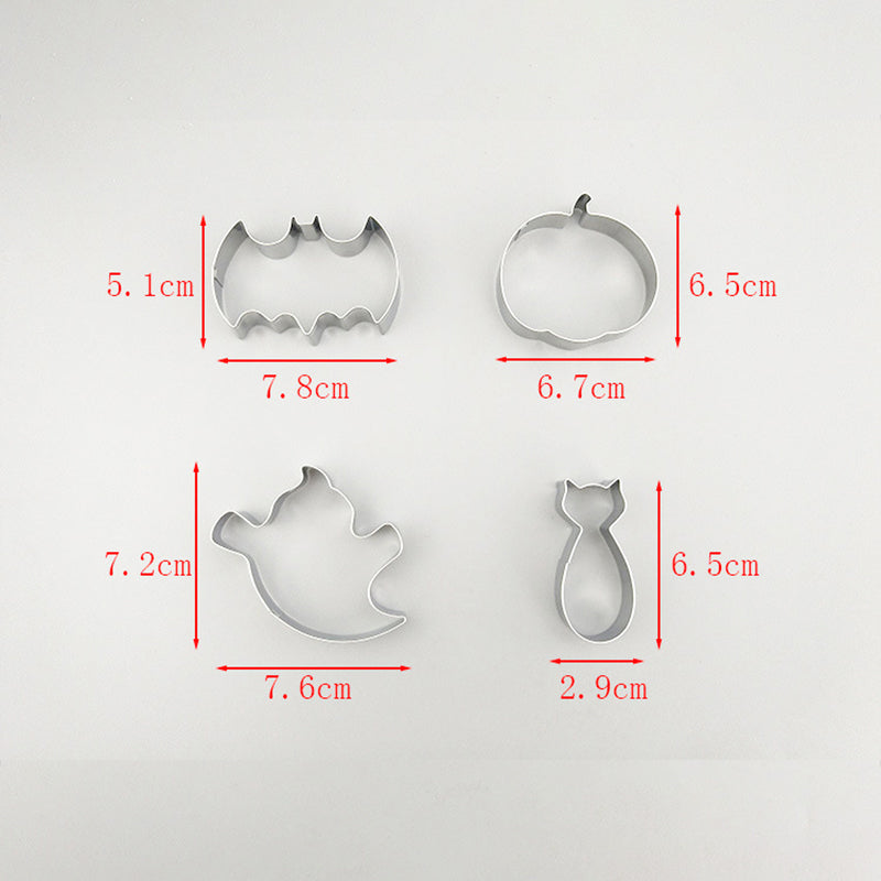 🎃 10PCS Halloween Cookie Cutters – Stainless Steel Shapes for Fun & Festive Baking 👻