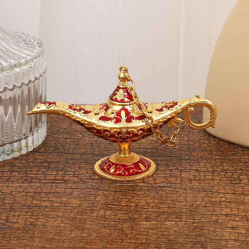 🪔 Vintage Genie Lamp – Magical Decor & Incense Burner