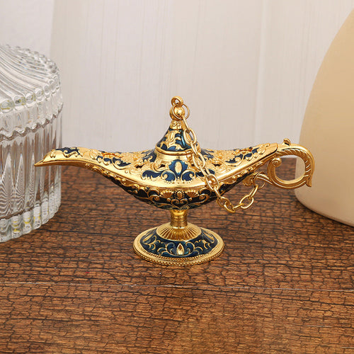 🪔 Vintage Genie Lamp – Magical Decor & Incense Burner
