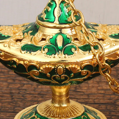 🪔 Vintage Genie Lamp – Magical Decor & Incense Burner