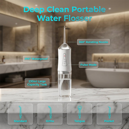 Floss Anywhere Instantly! No-Cord 230ml Water Flosser