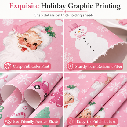 🎄50 % Rabatt!!🎅🎀12 Blatt Weihnachtsschneemann-Geschenkbox-Geschenkpapier