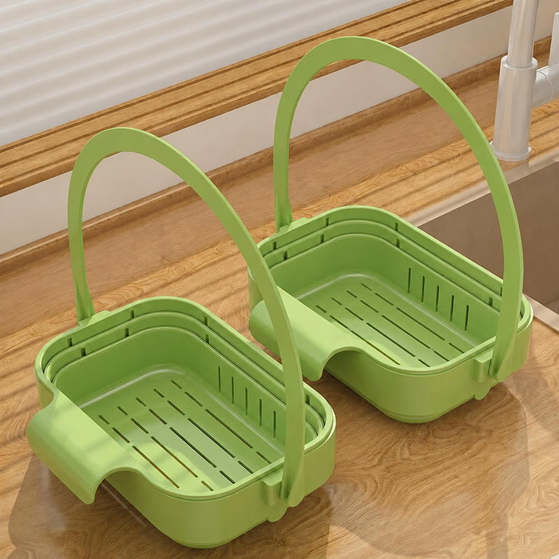 Foldable Hanging Kitchen Sink Drain Basket, Stainless Steel Kitchen Accessories