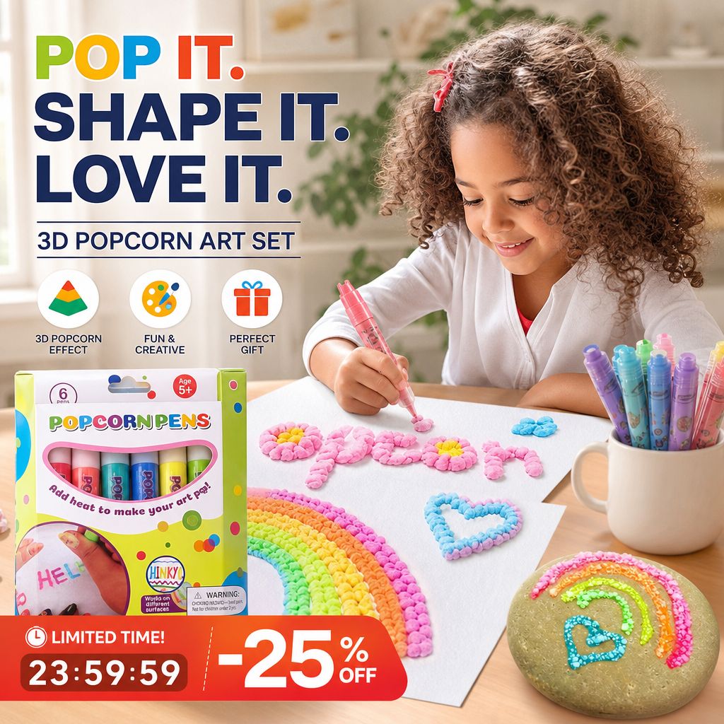 🎁Watch Their Drawings POP!🎁6 pens per box - Magic Puffy Pens