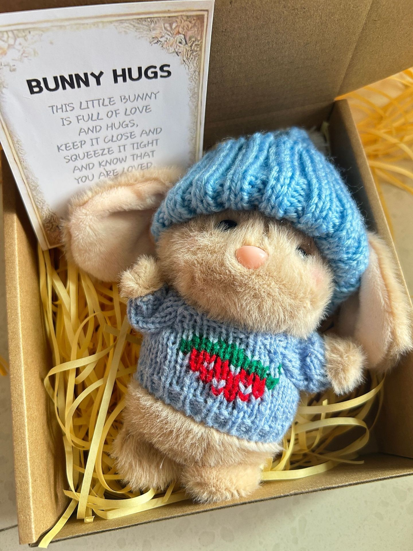 🎉Special Sale🐇Handmade Mini Bunny Hug Cute Easter Gift🎁 🔥🔥 Buy 2, Get 10% Off